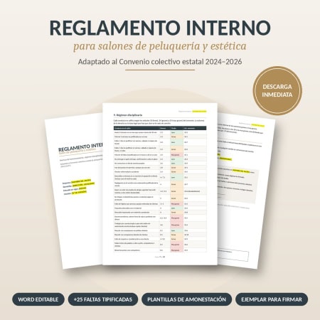 Reglamento interno de tu peluquería 1 reglamento interno peluquería plantilla Word